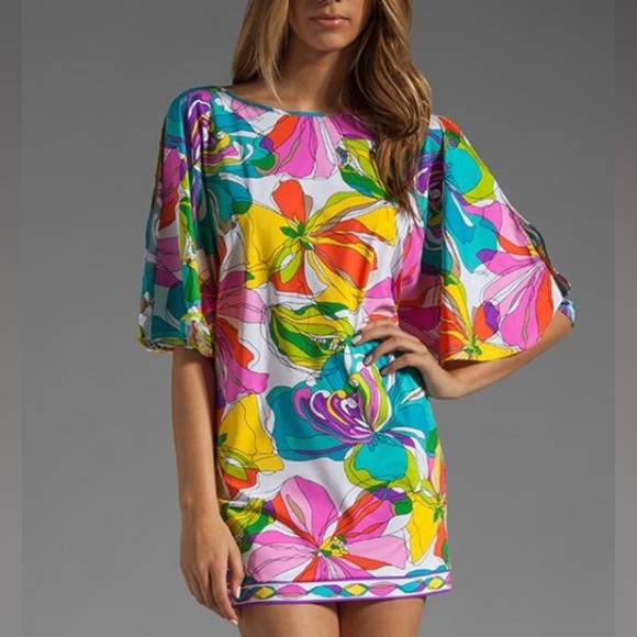 Trina Turk Kaleidoscope Floral Tunic Cover Up in Multi - Picture 5 of 16